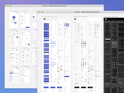 🔪 Plaster for Sketch v.1.1 design system freebie material mobile pickers screens sketch symbols ui ui kit ux