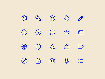 Super Basic Icons 02 basic daily design system glyph iconography icons interface outline stroke ui ux