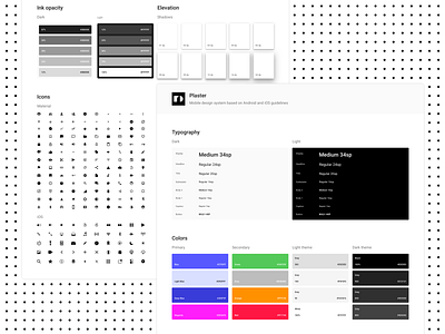 Plaster Design System - 🎨Colors & Styles app daily design design system freebie icons interface ios kit material mobile pattern plaster sketch style guide symbols typography ui ui kit ux