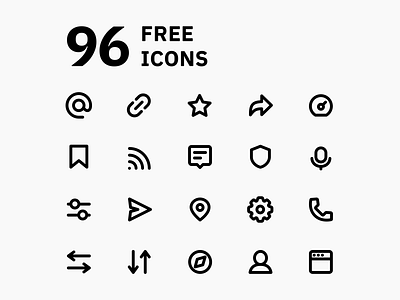 Super Basic Icons - Free Version ❤️ basic border design download free freebie icons illustration interface mobile outline sketch stroke stroke icon typography ui ui kit ux vector web