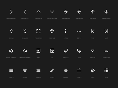 Super Basic Icons - Navigation Set arrow chevron design foodie freebie icons interface menu navigation navigation menu sketch symbols ui ux vector web