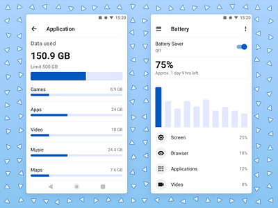 Made with Plaster — Issue 6⃣️ android app bars battery charts data design design system diagrams free freebie interface material mobile sketch symbols typography ui ui kit ux