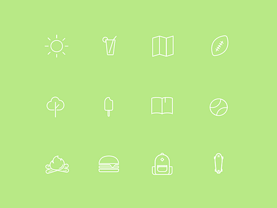 Summer Icons adventure design icons illustrations summer