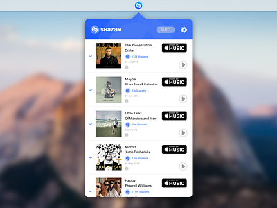 Shazam Application Concept app concept desktop music shazam