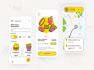 Restaurant App app apps chef delivery design fast food food graphic design illustration restaurant ui web