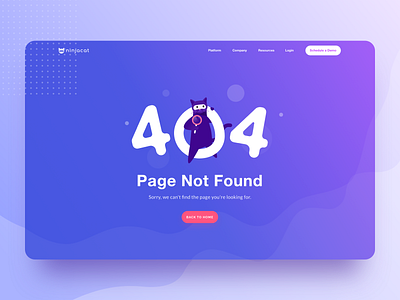 404 Page illustration 404 404page animal blue bubble cat design illustration landing minimal ninja planet space ui ux violet wave web