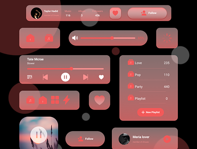 Music UI Kits app design figma figmakits graphic design illustration systemkits systemuikits typography ui uiux ux uxdesign uxdesigner vector