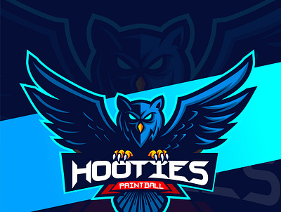 Hooties Paintball branding cartoon cartoon logo character logo design flat icon illustration logo logo design logodesign