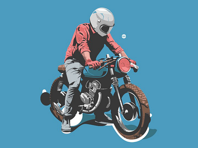 Rider art bike design detail illustration man motorcycle rider simple tracing