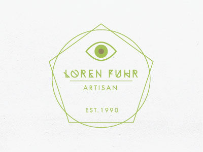 LF mark artisan custom type eye logo photography