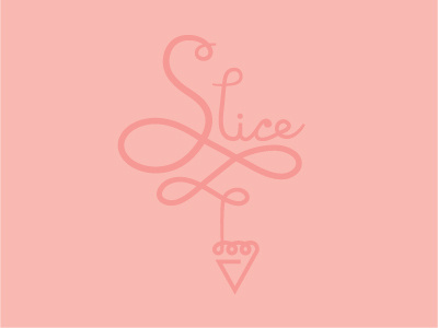 Slice bakery cake logo type