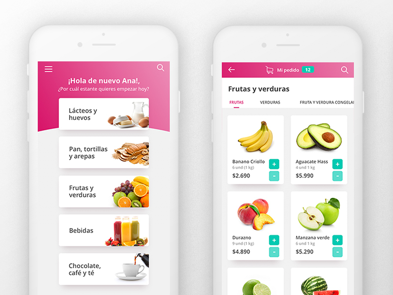 Supermarket App by Ana Bird on Dribbble