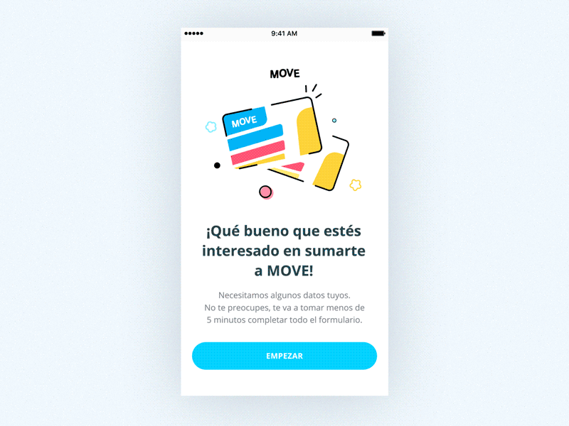 Galicia Move — Sign-up flow after effects animation flow galicia gif illustration motion move screen sign up ui ux