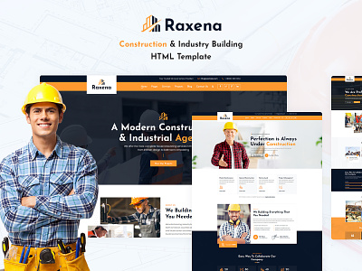 Raxena – Construction HTML Template construction company corporate design html css html template html5 responsive web design responsives