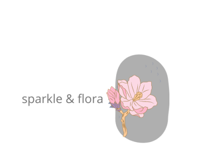 sparkle and flora branding greeting logo special typography ux