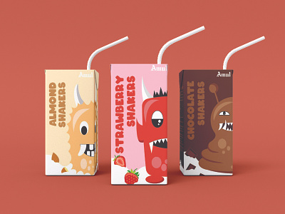 Amul Shakers Packaging Re-design branding design graphic design illustration packaging