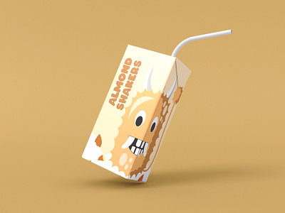 Amul Shakers- Almond branding design graphic design illustration packaging