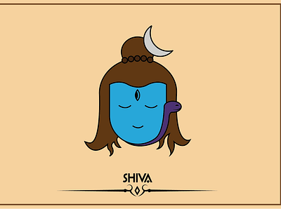 Emoji Design- Shiva art design graphic design icon illustration vector