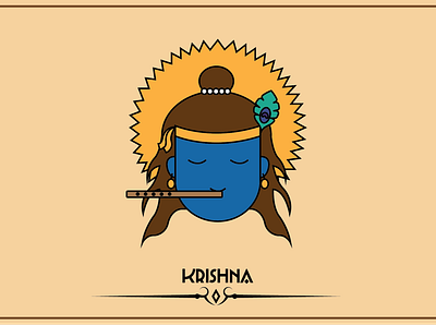 Emoji Design- Krishna art design graphic design icon illustration vector