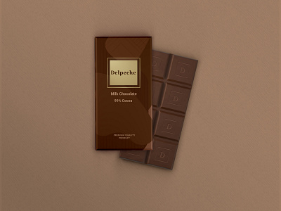 chocolate bar | Delpeche branding design designer illustration logo design product design product packaging typography ui ux vector