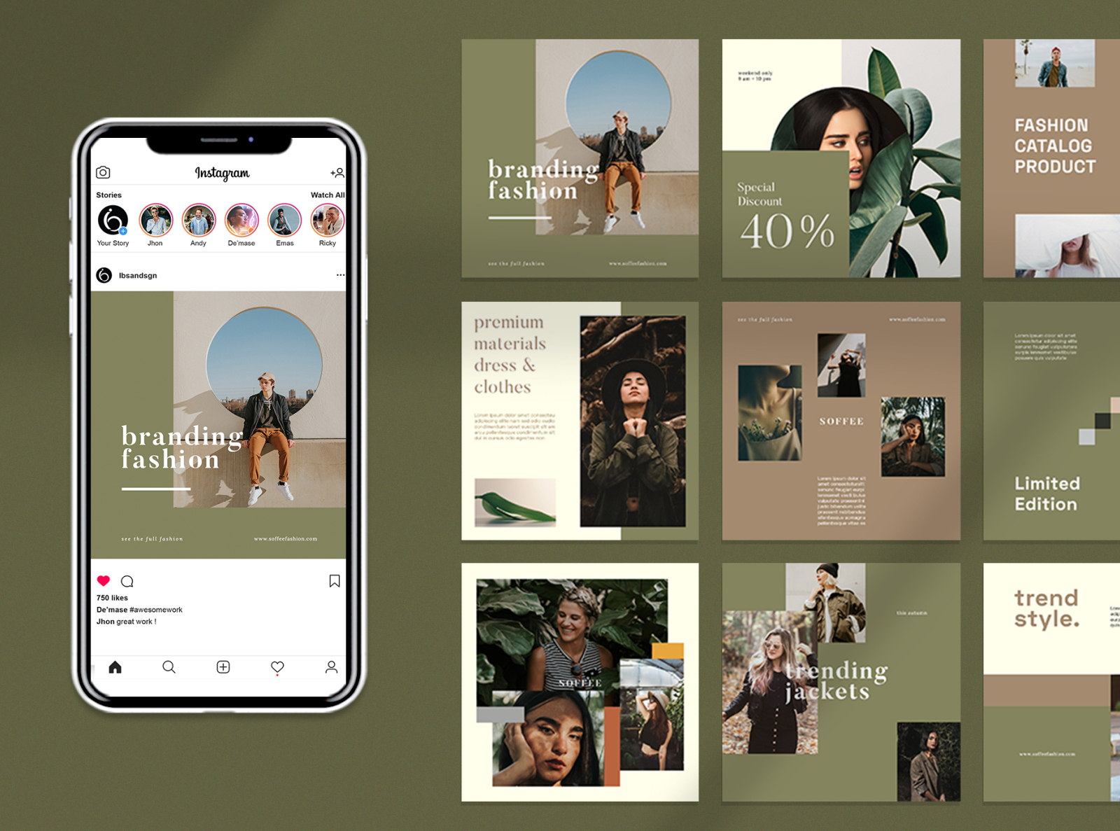 Soffee - Instagram Template by Ibsandesign on Dribbble