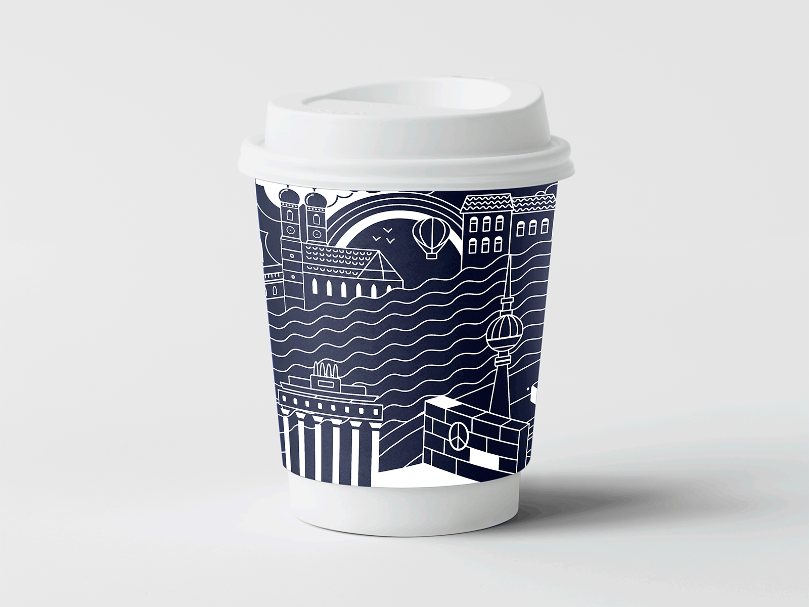 Coffee cup branding coffee cup cup german loop mockup motion print streetfood waves