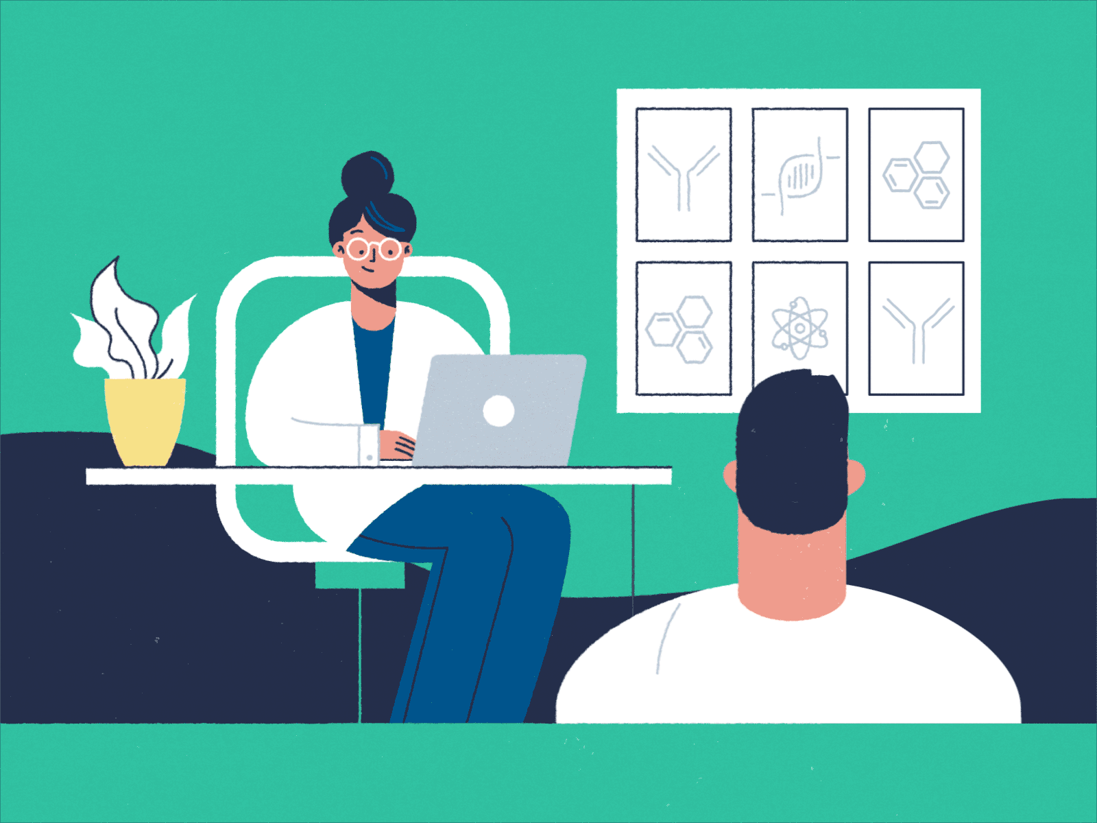 Illustration for a pharmaceutical company