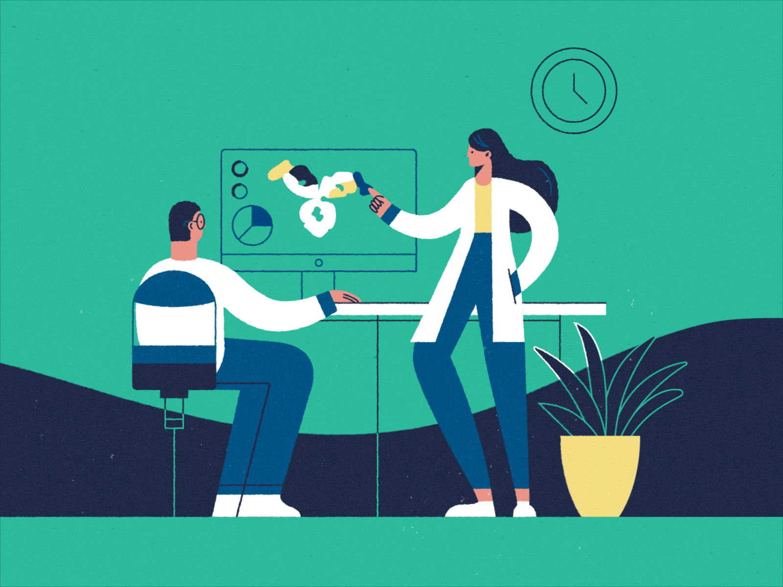 Working in laboratory by Daria on Dribbble
