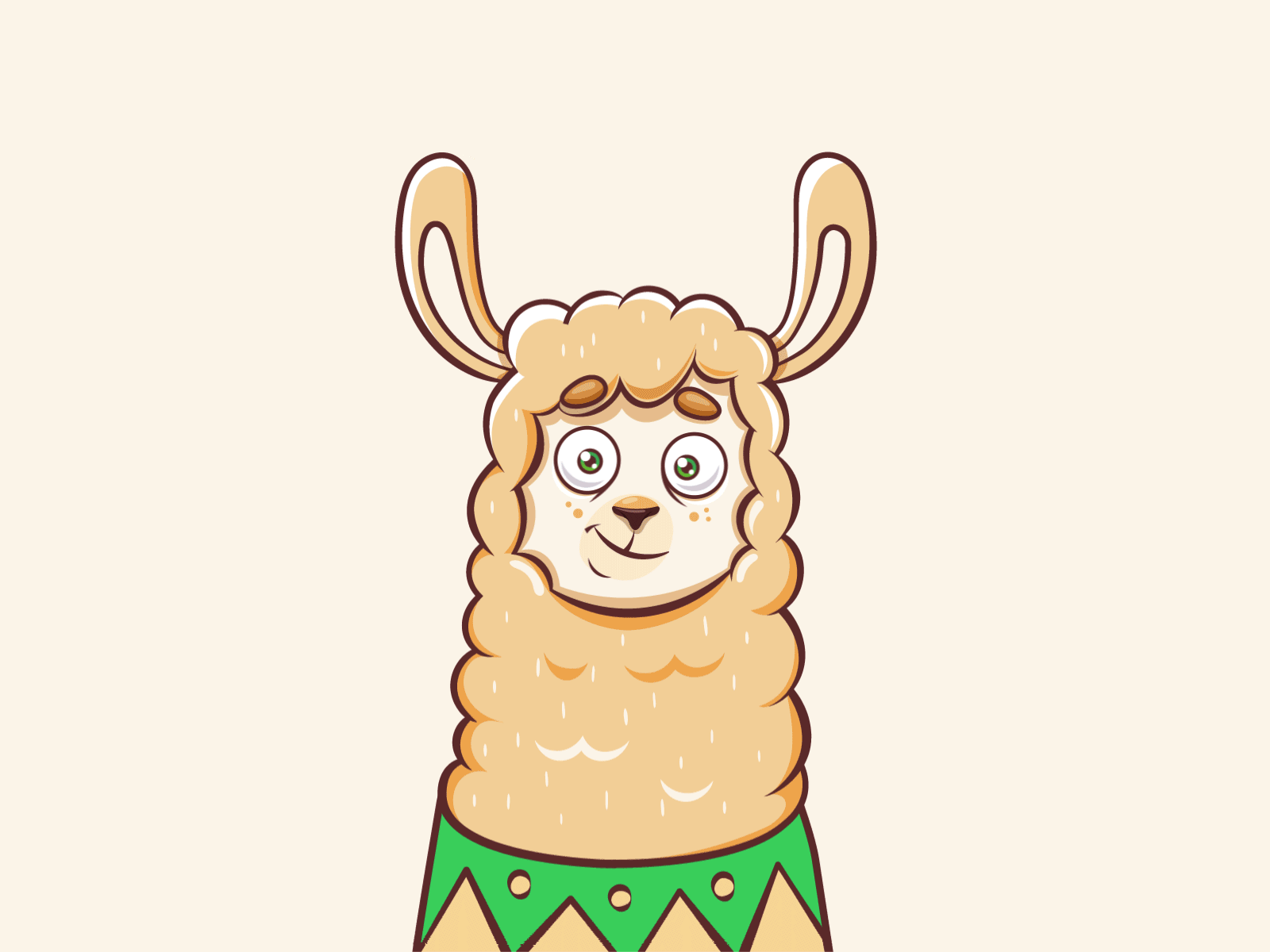 Lama aftereffects animal animated illustration animation character funny gif illustration lama motion vector