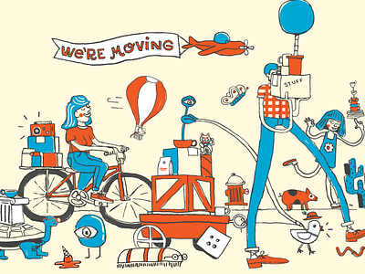 moving people bike cafe chick coffee coffee shop girl monster moving pig worm