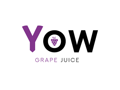 YOW Grape Juice - Concept logo design logo