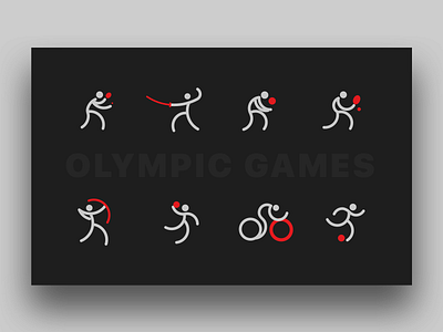 Olympic Games branding icon illustration logo ui vector