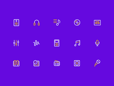 music Icon branding color design icon illustration logo ui vector