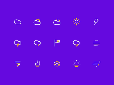 Weather Icon branding building color design icon illustration logo ui vector