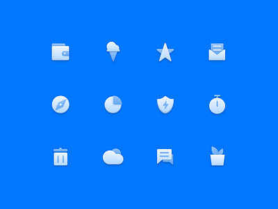 blue Icon color design icon illustration ui vector