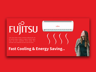 Air Conditioner Comapny Banner Design banner ad branding graphic design typography vector