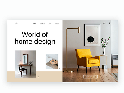 Website concept for interior design agency. art branding design graphic design type typography ui ux web website