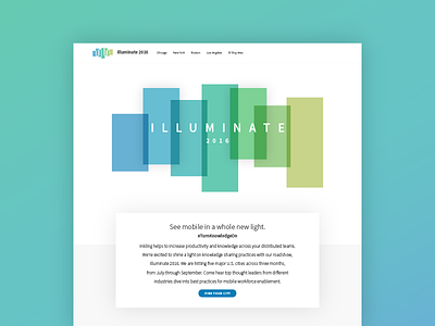 Illuminate 2016 gradient inkling layout roadshow shadow web web design website