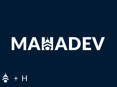 Mahadev logo with ship design figma icon in initial logo mahadev ship ui