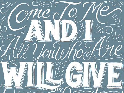 And I Will Give bible hand lettered hand lettering joseph alessio lettering type typography vintage