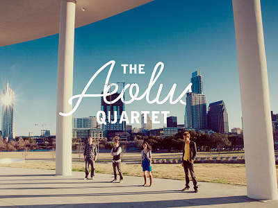 Aeolus Website austin classical lettering music quartet retro script typography vintage web web design