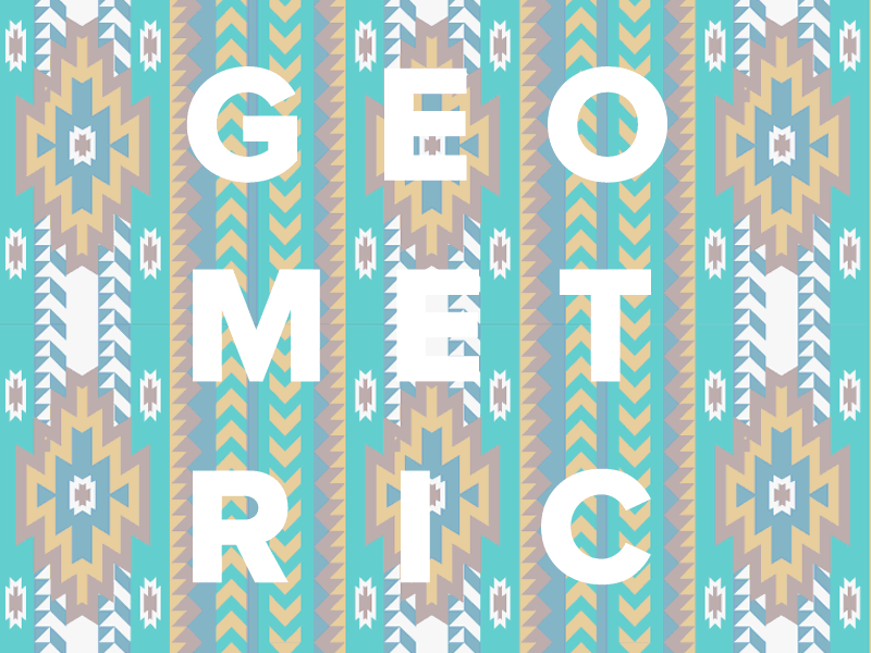 Geometric GIF animation native pattern proxima nova psychedelic trippy typography vintage