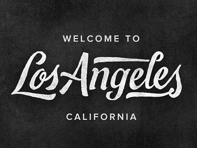 Los Angeles california lettering los angeles script swash type typography vintage
