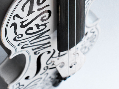 TypeLimited hand lettering hand painted lettering script swash type typography violin