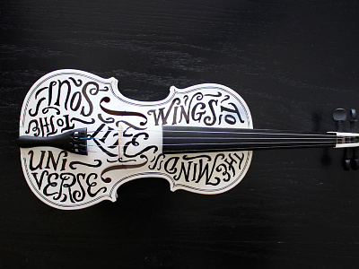 TypeLimited 001 hand lettering lettering monochrome music script type typography violin