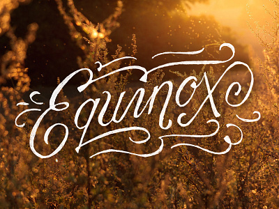 Equinox autumn fall flourish hand lettering lettering ligature script swash type typography