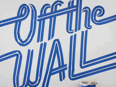 Off The Wall anamorphic animation dimensional gif hand lettering lettering motion mural social type typography