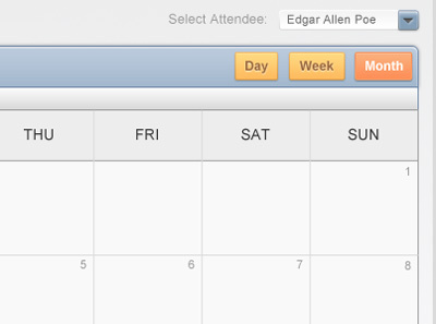 Calendar2 blue button calendar dropdown gray ui webapp