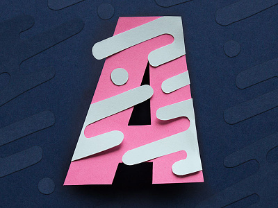 36 Days of Type - A alphabet craft dimensional handmade lettering paper speed tactile type typography