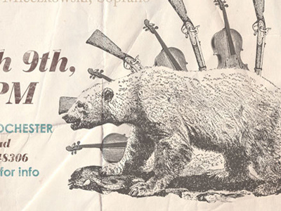 Orion Chamber Music Society bear classical concert poster